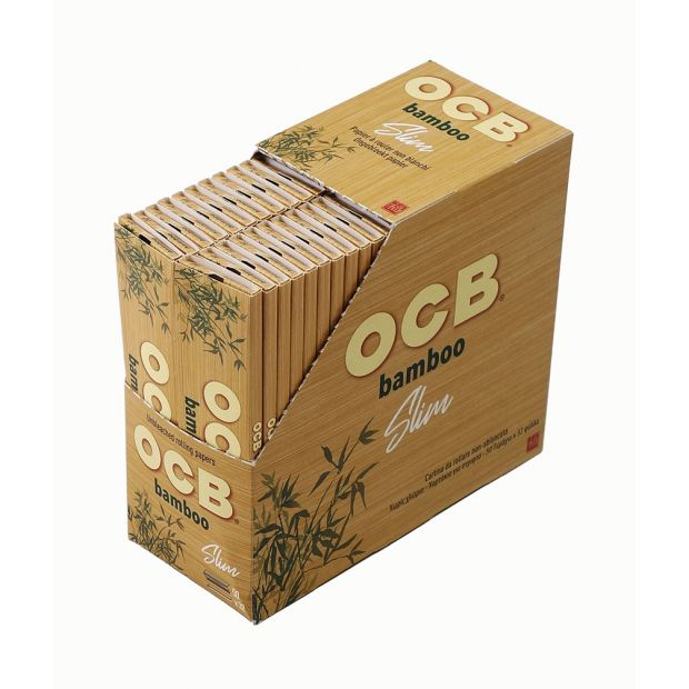 OCB Bamboo King Size Slim Papers, 100% Bambus, nachhaltige Produktion 1 Box (50 Heftchen)