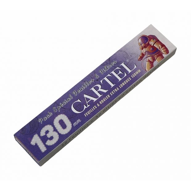 CARTEL Rolling Papers Extra Long + Tips, 13 mm length, 24 booklets per box 6 booklets