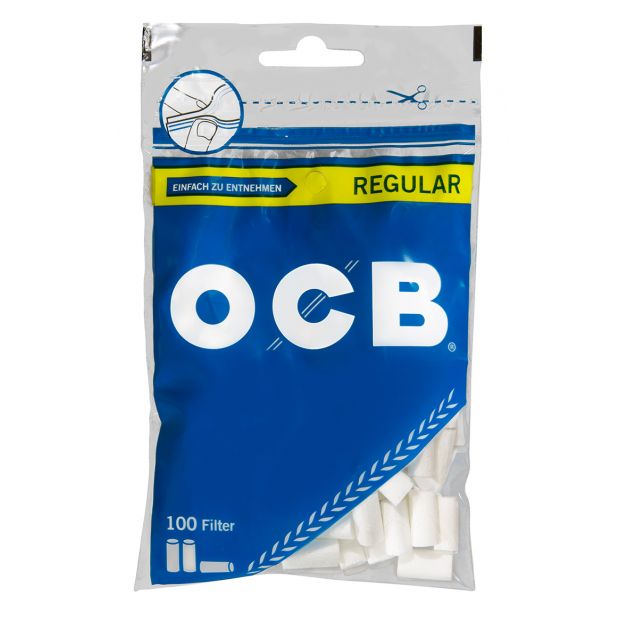 OCB Regular Filter, 7,5 x 15 mm, 100 filters per bag 5 bags (500 filters
