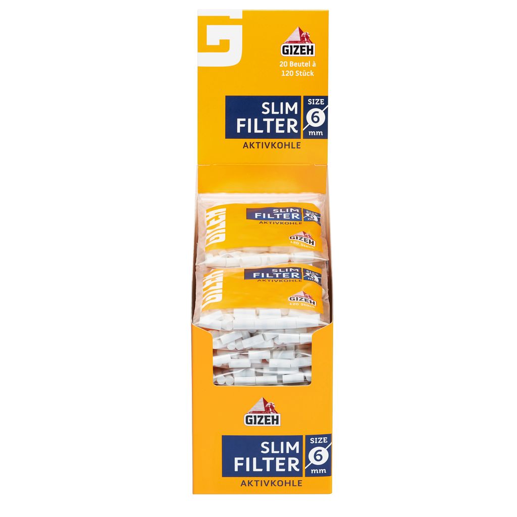 Gizeh slim Aktivkohle Filter 6mm Aktivkohlefilter Zigarettenfilter 10,  214,95 €