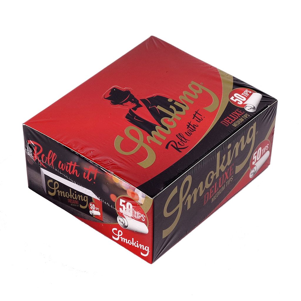 2 Box Smoking® DELUXE Tips Medium Size mit 50 x 50 Filtertips Original